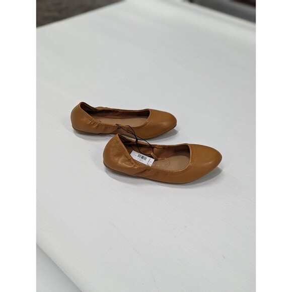 Torrid NWT Size 6.5 Cognac Faux Leather Ballet scrunch flats - Picture 6 of 9